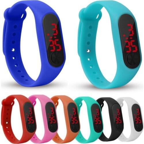 Fashion Sports Watch For Kids Children Waterproof Led Digital Watch Ultra-light Silicone Strap Teen Boys Girls WristWatch Unisex