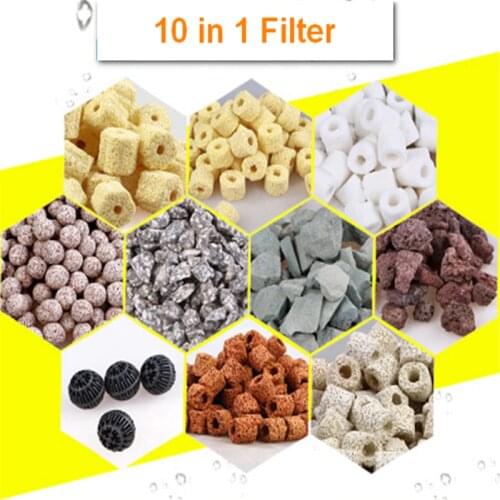 HONGYI 10 in 1 filter material activated carbon ceramic ring bacteria house bacteria ball filter material