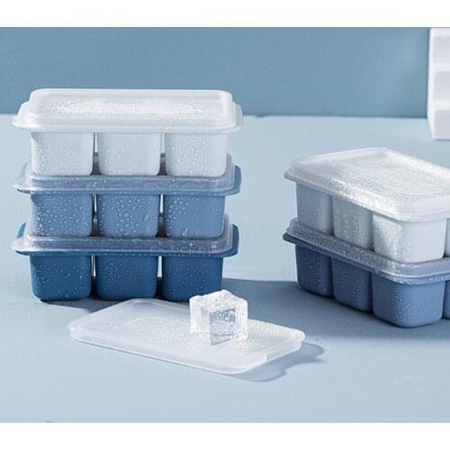 Ice Grid Food Grade PP Resin Ice Grid 6 Grid Square Ice Mold 6 Grid Combination Ice Grid For Ice Block Jelly Pudding