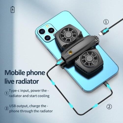 K4A Live Semiconductor Dual-core Refrigeration Mobile Phone Radiator Phone Holder Cooling Pad Gamepad Controller Heat Sink