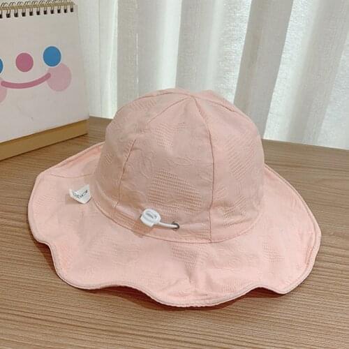 2 Styles Summer Outdoor Caps UV Protection Baby Sun Hat Girls Pink Cotton Cap Children Beach Bucket Hats (for 2-4 Years Old Age)