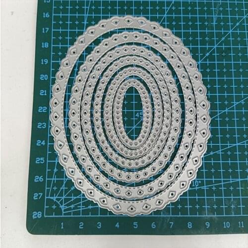 Lace Oval Frame Metal Cutting Dies Stencils For DIY Scrapbooking Decorative Embossing Handcraft Photo Card Making Punch Template