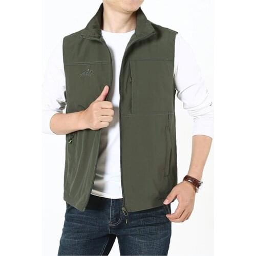 Mens Outdoor Vest Spring And Autumn Vest Leisure Youth Photography Fishing Vest Jacket