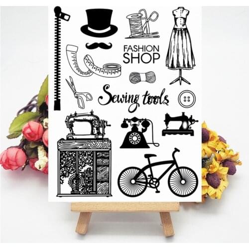 Wholesale Clear Stamps 10pcs 14x18CM Hand Sewing Transparent Seal Silicone Seal Roller DIY Scrapbook Album / Card Production