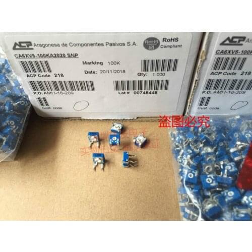 Original new 100% CA6XV5-100KA2020 100K horizontal trimming potentiometer adjustable resistance (SWITCH)
