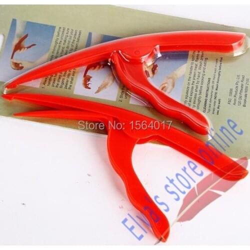 Excellent Plastic red Shrimp Lobster Prawn peeler Seafood Shell Curved clip Peeler for eating seafood clip Cooking Kitchen Tool