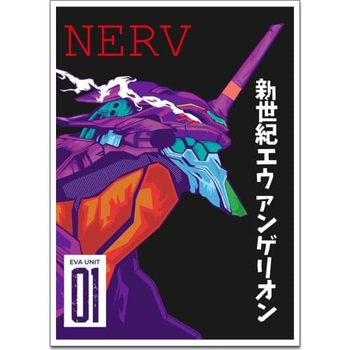 Canvas Poster Anime Eva 01 Wall Art Painting Posters and Prints Wall Pictures for Home Decor No Frame