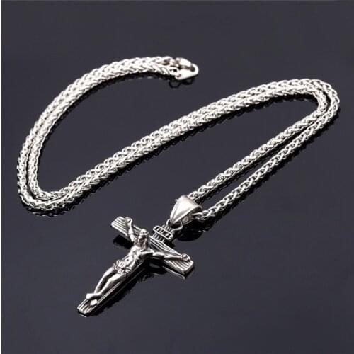 Simple Fashion Cross Chain Necklace For Women Men Luxury Ladies Gold Jewelry Pendant Necklaces Crucifix Christian Ornament Gifts