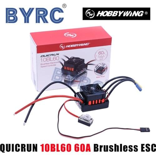 HobbyWing QuicRun WP 10BL60 Brushless Waterproof 60A ESC For 1/10 RC Car Buggy Truck Monster Truggy Rock Crawler RC4WD AXIAL