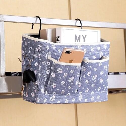 Student dormitory bunk bedside hanging basket storage rack storage basket bedroom bedside hanging basket creative rack