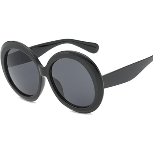 Vintage Round Sunglasses Women Luxury Oversized Gradient Sun Glasses Shades Female Fashion Brand Designer Clear Oculos De Sol