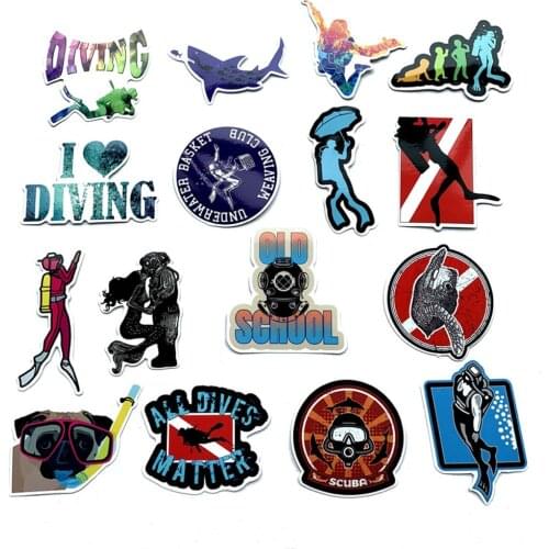 60 pcs Reflective Scuba Dive Car Stickers Diving Decals Fish Tank Car Styling 2019