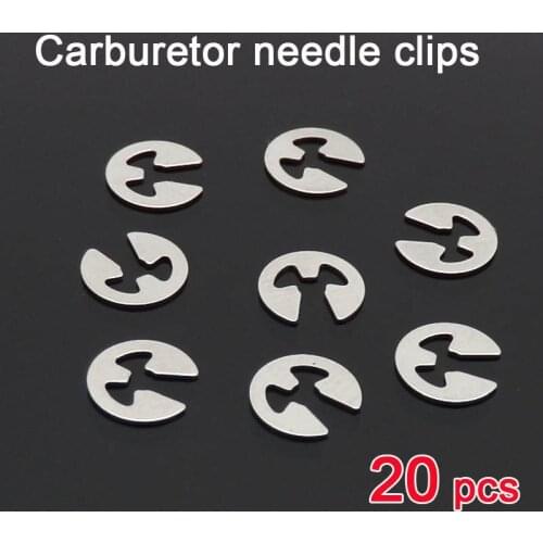 Pack of 20 piece Universal Carburetor Main Jets Clips Motorcycle Modified Carburetor Main Oil Needle Clips