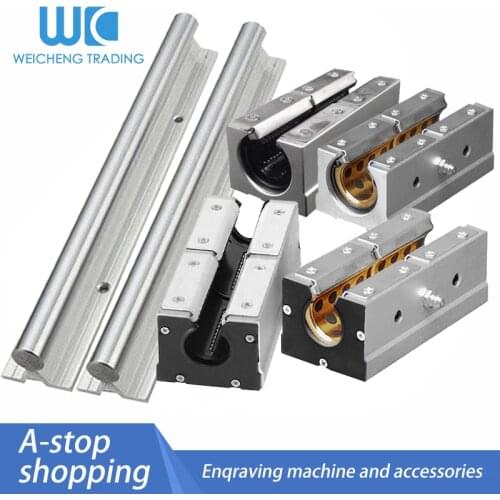 1/2 PC linear guide SBR16 150-1150MM lengthened copper sleeve + dustproof / lengthened steel protection slide rail combination