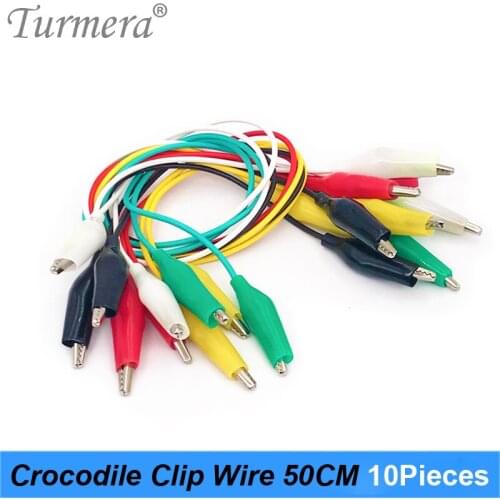 10pcs Line length 50cm Crocodile clip number 35mm 45mm Double-ended Crocodile Clips Cable Alligator Clips Wire Testing Wire Clip