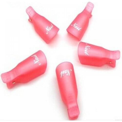 10pcs/lot Plastic Nail Art Soak Off Cap Clips Nail Polish Remover Wrap Reuseable Nail Cleaner Finger Tips Manicure Tools