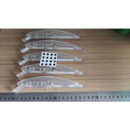 5pcs Unpainted Minnow Hardbaits Fishing Lure Bodies 6 7/8 Inch 1 7/16 OZ Blank lures JS52