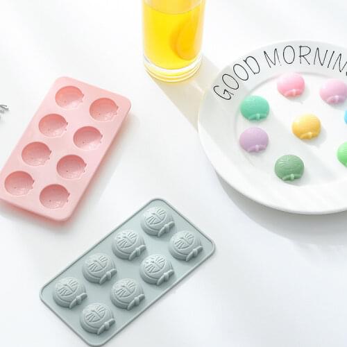 8 grid cartoon cat silicone cake mold DIY chocolate pudding biscuit cake 3D mold baking cake decoration supplies