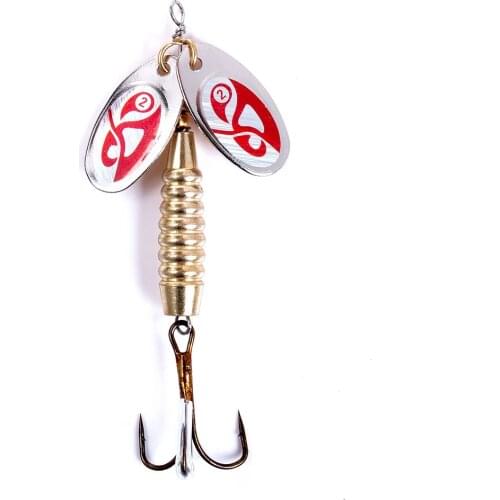 9CM-16.5G Rotated Double Sequins Metal Fishing Lures Artificial Spoon Lures Spinner Hard Bait for Fishing Tackles Pesca