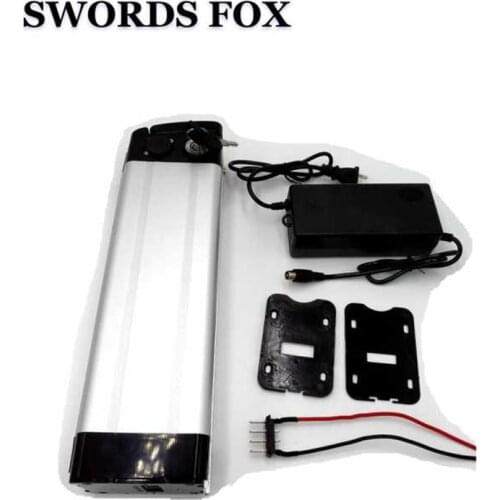 SWORDS FOX 36V 18AH bottom discharge electric bike battery lithium battery 36v 500W rechargeable Silver fish battery 15A BMS