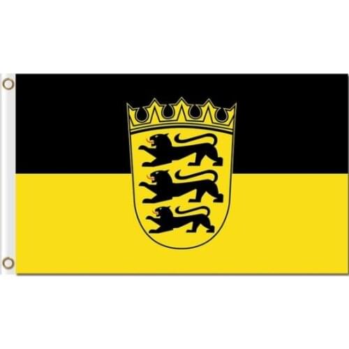 Baden-Wrttemberg German State 3x5ft Fabric Prints Polyester Offficial National Flag