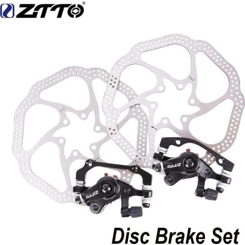 ZTTO Bicycle Front Rear Brake Disc Brake For MTB XC Mountain Bike Mechanical Disc Brake Set with 160mm Rotor Brake Lever