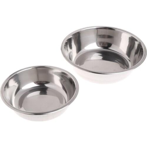 Pet Feeding Double Bowl With Stainless Steel Food Water Feeder For Dog Cat Puppy