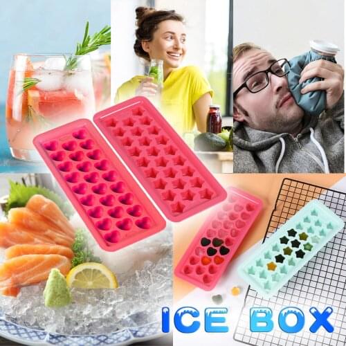 Ice Cube Tray 3d Silicone Molds Five Pointed Star Square Heart Shaped Ice Ice Pellet Mold Silicone 26 Shaped Para Hacer Hielo