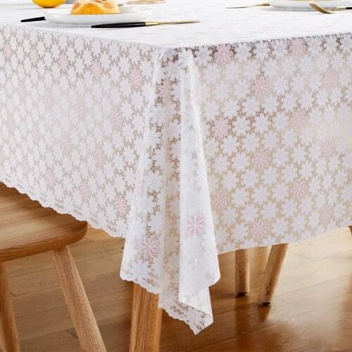 Proud Rose Waterproof Table cloth Oil-proof Idyllic Plastic Anti-scald Rectangular Tablecloth Coffee Table Mat home decorate