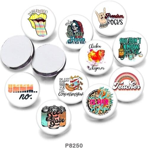 Words 12mm/18mm/20mm/25mm/30mm Round Glass Cabochon Flat Back Making Findings P8250