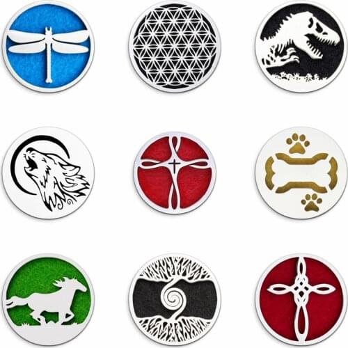 316L Stainless Steel Plate Necklace Pendant For Women Jewelry Accessories For 25mm Diffuser Locket Roman Bracelet Pendant Making