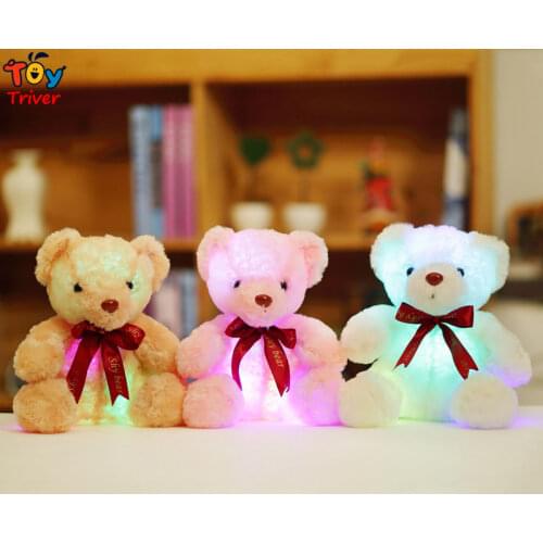 Teddy Bear LED light-up toys Luminous Glow light Plush Toy Stuffed Doll Party Birthday Baby Kids Gift Home Room Shop Decoration