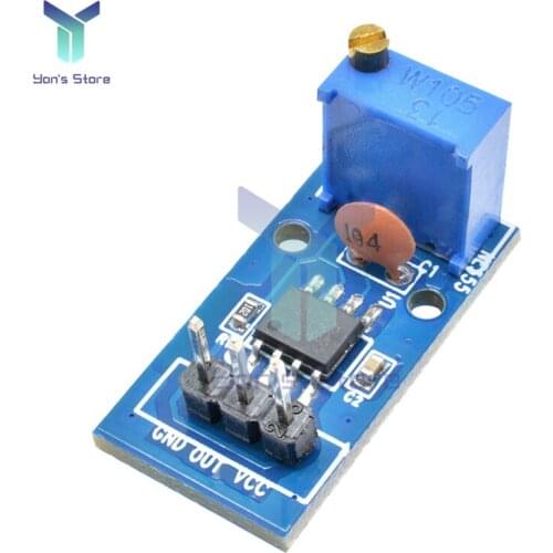 NE555 5-12V Adjustable Resistance Frequency Pulse Generator Module Controllable Resistance Expansion Board for Arduino Smart Car