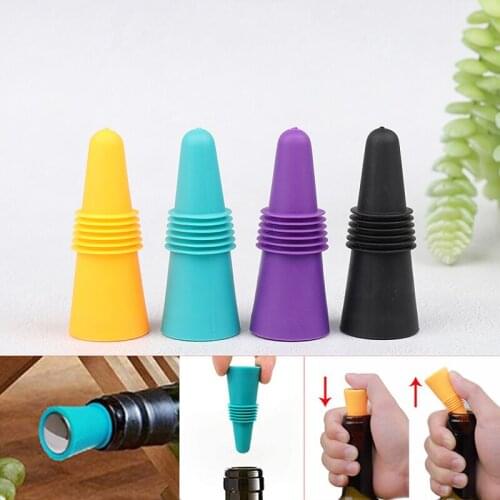 Premium Silicone Wine And Liquor Bottle Cap Set Leak Proof Champagne Bottles Sealer Stoppers Wine Cork Saver Stopper Reusable