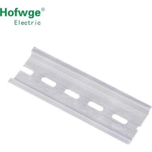 Free Shipping HOFWGE Guide Rail Aluminum Universal Type 35mm Slotted DIN Rail Long 8cm 15cm 20cm 30cm Thickness 1mm C45 DZ47 Te