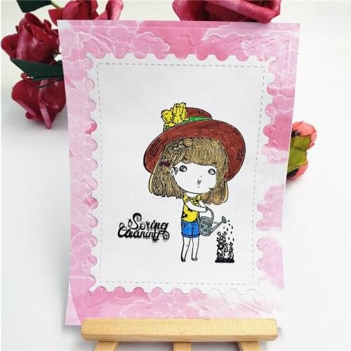 NEW 6*9cm Water girl Transparent Silicone Rubber Clear Stamps cartoon for Scrapbooking/DIY Easter wedding album
