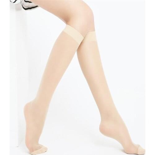 Sexy Women Stockings Colorful Classic Transparent Silk Stocking Fashion Trend Cotton Socks Lower Knee Socks Hot New Style