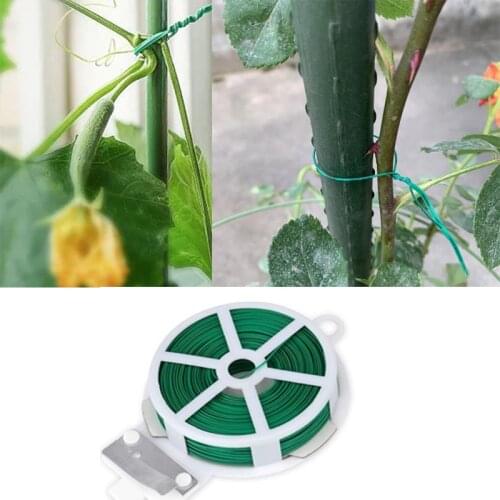 Portable 100M Roll Wire Twist Ties Green Garden Cable & Gardening Climbers Slicer Plant Support & Care Garden Supplies Hot Sale
