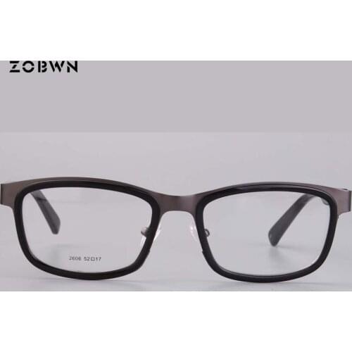 Rectangle glasses man business lunette de vue homme очки black quadros optical frames metal direction yong old man for reading