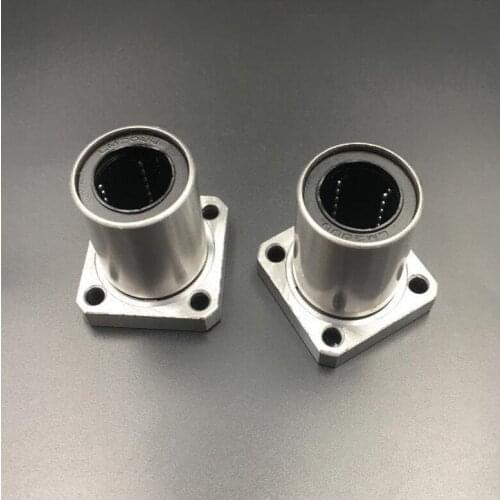 1-2pcs/Lot LMK6UU LMK8UU LMK10UU LMK12UU LMK16UU LMK20UU Square Flange Type Linear Motion Bearing 3D Printer Linear Rod Part
