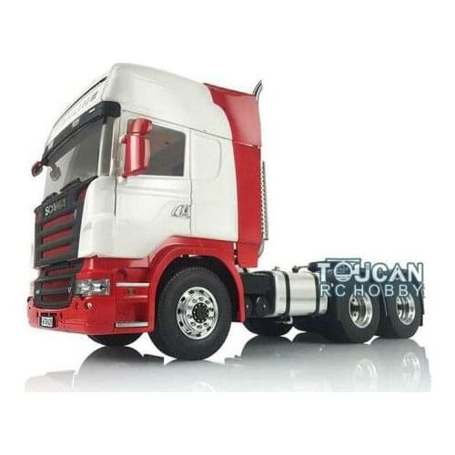 Painted Hercul Sca 802C Cabin LESU RC 1/14 6*6 Metal Chassis Tractor W/ Chimney Motor Truck Model THZH0594-SMT4