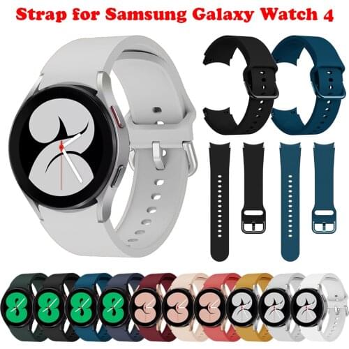 20MM Bracelet for Samsung Galaxy watch 4 40MM/44mm Soft Silicone Wristband Strap Band For Galaxy watch4 classic 42MM/46mm Correa