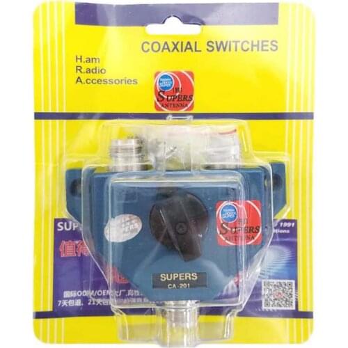 CA-201 Ham DIY Radio Repeater 2 Port UHF Female Connector Adapter 1.8-600 MHz Manual Aerial CA201 CB Radio Antenna Coax Switch