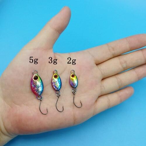 HOOFISH 5PCS/Lot Microjigging Fishing Lure 2g/3g/5g Metal Jig Bait Isca Artificial Lure with Single Hook Fishing Tackle