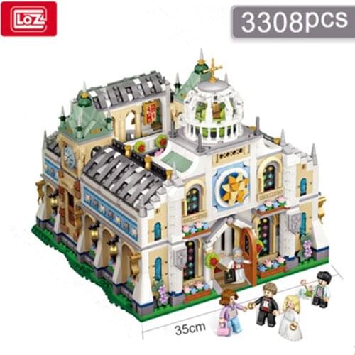LOZ Mini Blocks Wedding Church Model Bricks Building Blocks wedding car Block Set Micro Cartoon Car Bricks Christmas Gift 1035