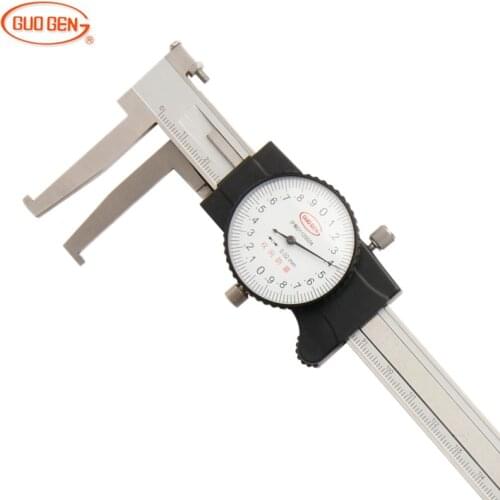 GUOGEN Inside Groove Dial Caliper 9-150/200 30-300mm/0.02 Inner Vernier Calipers Single Claw Shockproof Measuring Tools