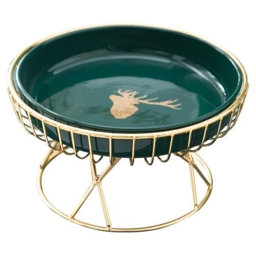 Modern household personality creative fruit plate living room coffee table snack plate American ceramic candy plate