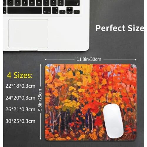 Tom Thomson-Autumn Wood Mouse Pad DIY Print Cushion Canada Canadish Group Of Seven Fall Autumn Colorful
