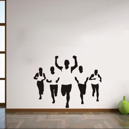 Five Athletes Vinyl Wall Stickers Design Home Removable Waterproof Gym Window Removable Decal Sport Life Decor Kids Room SA032B