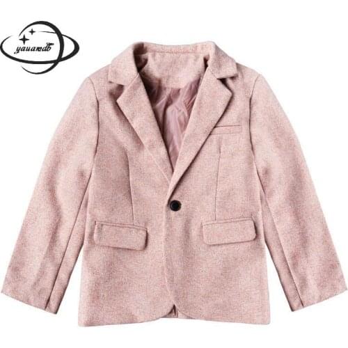 Kids Blazers Spring Autumn Boys Casual Suit Jackets Clothing Single Button Regular Pocket Party Childrens Clothes Y60